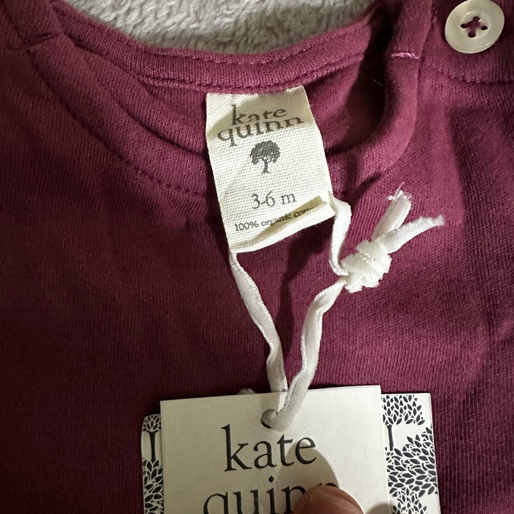 Kate Quinn Organic Cotton Sleep Sack Gown | 3–6 Months | Plum